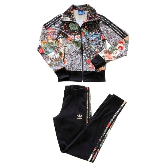 Adidas FARM Rio Jardim Agharta Trefoil Track Jacket Legging Set Multicolor XS/S - Picture 4 of 16
